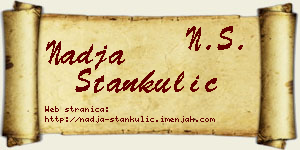 Nadja Stankulić vizit kartica
